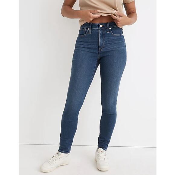 Madewell Womens Curvy High Rise Skinny Jeans 27 US 4 Blue Stretch NG284 NWT - Picture 1 of 10